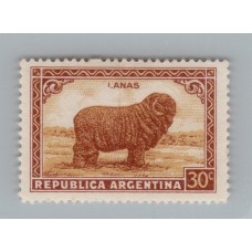 ARGENTINA 1935 GJ 809 ESTAMPILLA SIN FILIGRANA NUEVA CON GOMA CON VARIEDAD EN 